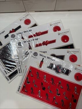Set of 6 Wine Bottle Wraps – 3 Designs